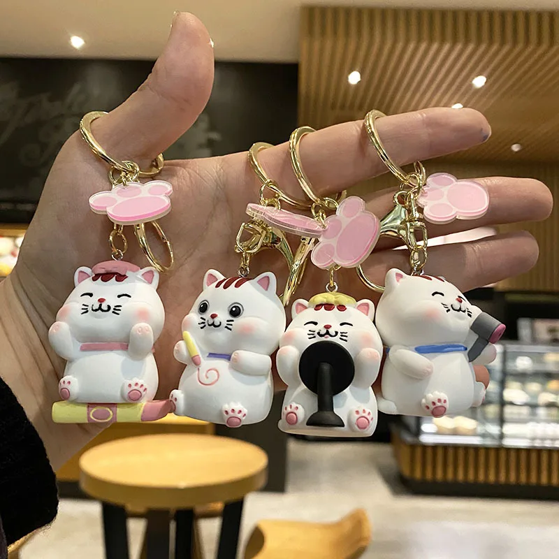 Creative Cartoon Cute Makeup Cat Key Buckle Gift Pendant Couple Personality Small Gift Metal Key Buckle Bag Hanging
Creative Cartoon Cute Makeup Cat Key Buckle Gift Pendant Couple Personality Small Gift Metal Key Buckle Bag Hanging