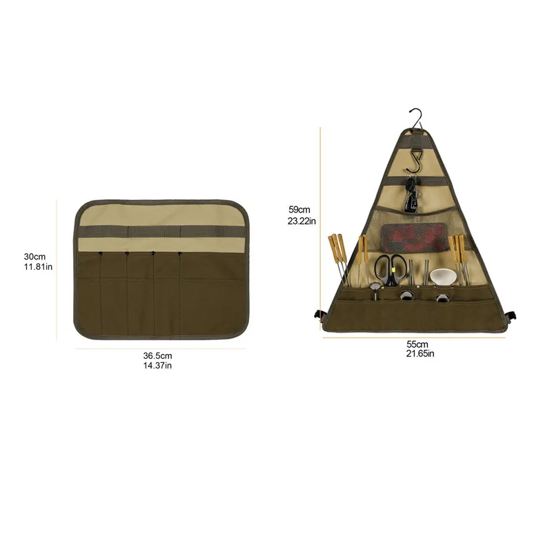 Outdoor Tableware Storage Bag 600D Oxford Cloth Triangle Square Multiple Pockets Camping Picnic Barbecue Cutlery Hanging Bags
Outdoor Tableware Storage Bag 600D Oxford Cloth Triangle Square Multiple Pockets Camping Picnic Barbecue Cutlery Hanging Bags