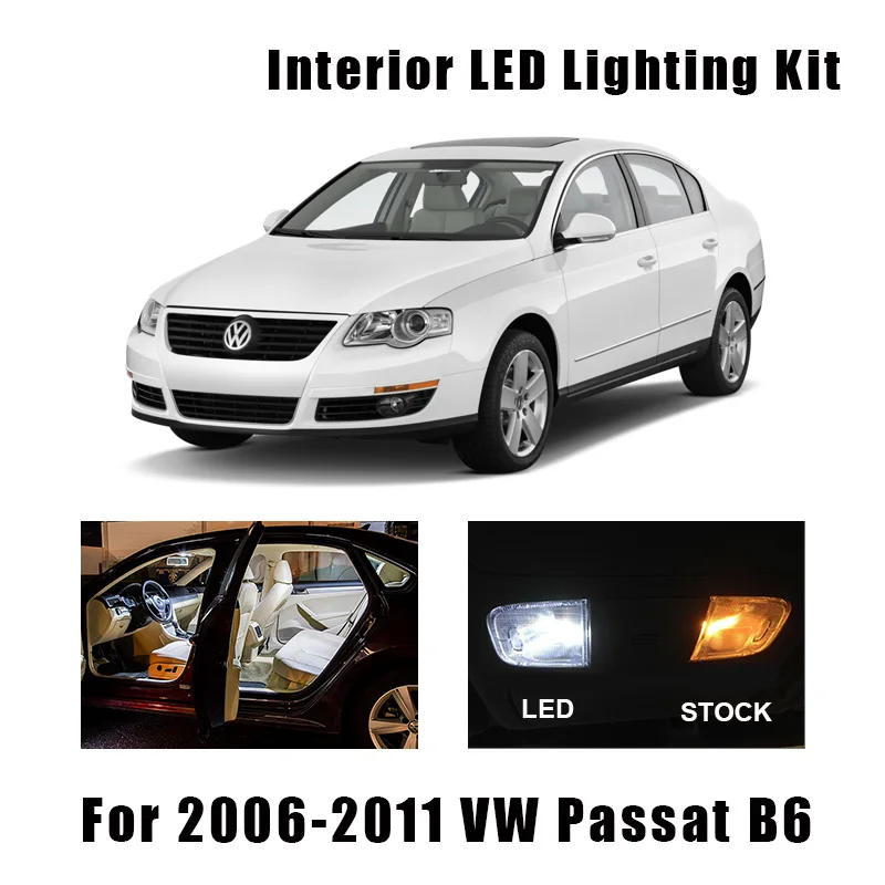 16pcs White Error Free Car LED Interior Light Reading Bulbs Kit Fit For 2006-2011 VW Volkswagen Passat B6 Map Dome Trunk Lamp
16pcs White Error Free Car LED Interior Light Reading Bulbs Kit Fit For 2006-2011 VW Volkswagen Passat B6 Map Dome Trunk Lamp