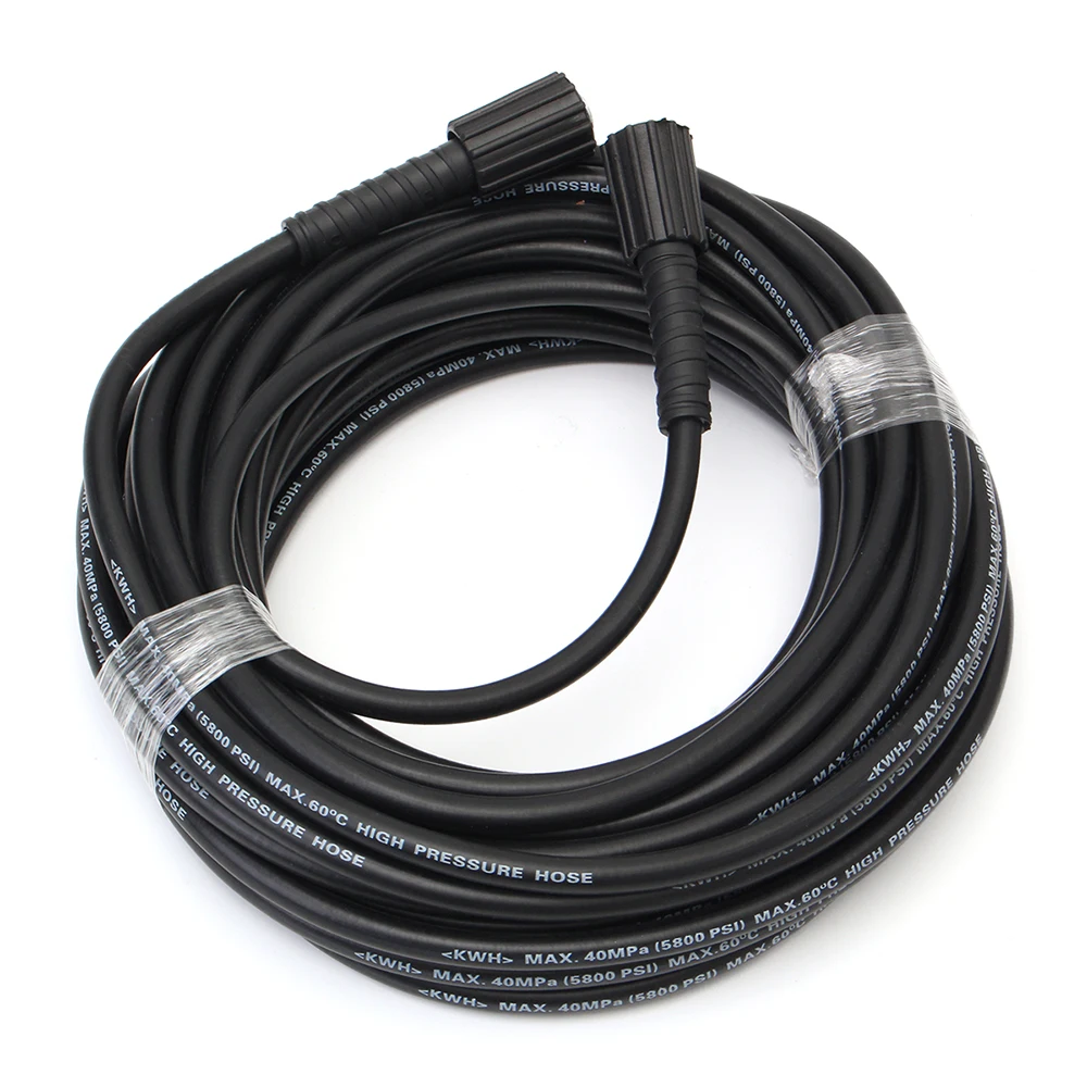 New 20m High Pressure Water Cleaner 4500PSI Washer Hose 14mm Male To Male Connect