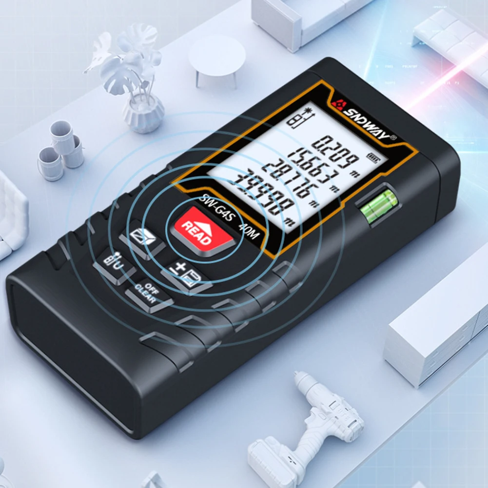 Digital Laser Range Measure Meter Portable Measuring Gauge Electronic Build Test Device Detector Instrument
Digital Laser Range Measure Meter Portable Measuring Gauge Electronic Build Test Device Detector Instrument