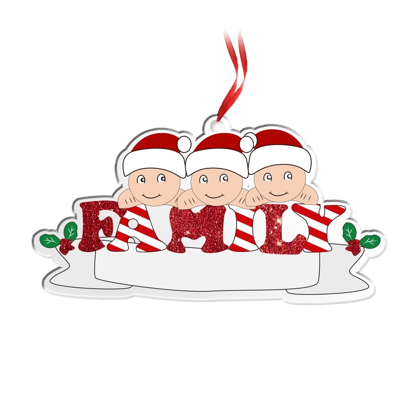 85LB 2/3/4/5 Family DIY Handwritten Greetings Acrylic Mask Xmas Tree Pendants Christmas Decoration Ornaments Hanging Props
85LB 2/3/4/5 Family DIY Handwritten Greetings Acrylic Mask Xmas Tree Pendants Christmas Decoration Ornaments Hanging Props