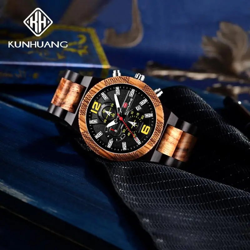 2020 горячие продажи мужские часы светящиеся руки для мужчин деревянные Zegarek Meski Reloj