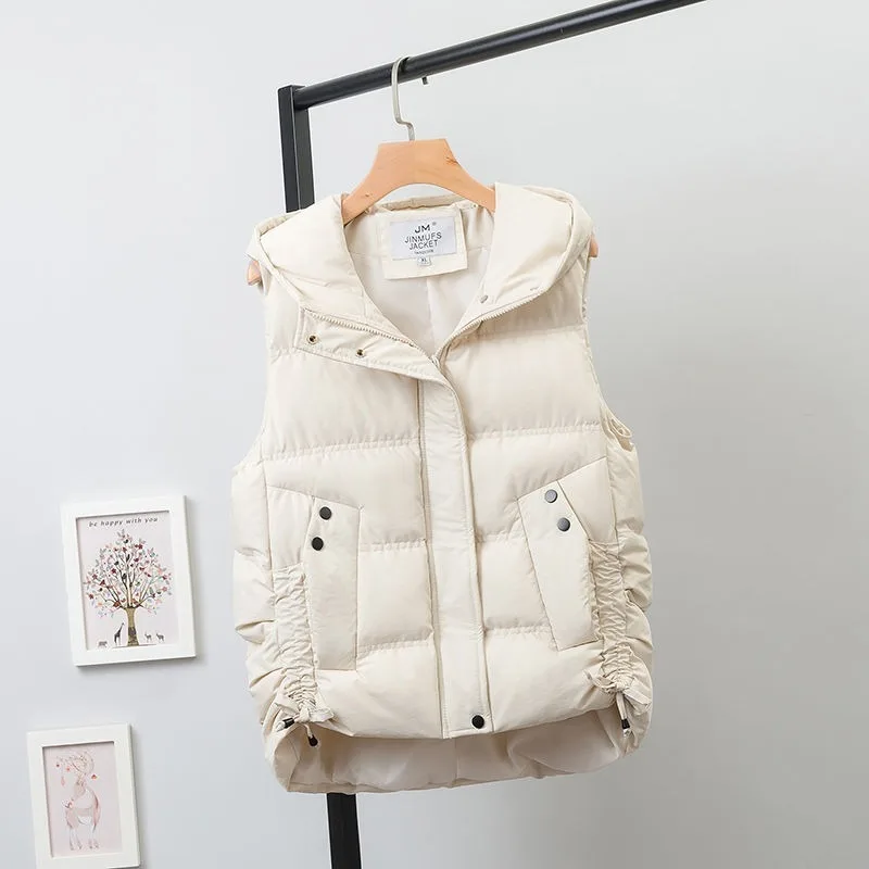 2020 Autumn Winter Women Casual Cotton Vests Coats Fashion Female Thick Warm Sleeveless Jacket Zipper Soild Hooded Waistcoat T79
2020 Autumn Winter Women Casual Cotton Vests Coats Fashion Female Thick Warm Sleeveless Jacket Zipper Soild Hooded Waistcoat T79