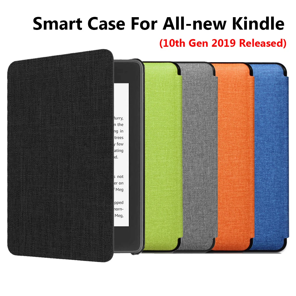 Protective Shell PU Leather Cloth Texture Cover Ultra Slim Smart Case For Amazon All-new Kindle 10th Generation 2019 Released 
Protective Shell PU Leather Cloth Texture Cover Ultra Slim Smart Case For Amazon All-new Kindle 10th Generation 2019 Released