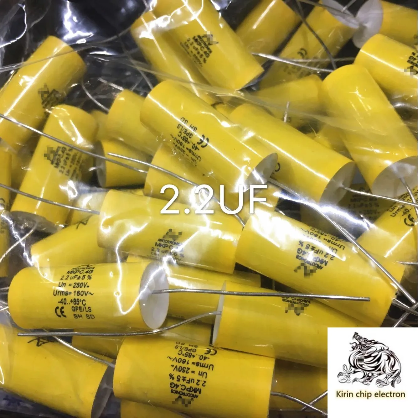 10PCS/LOT 2.2uf 250V MKP C.4G poleless axial film capacitor 225 pure copper pin 13 x 32mm
10PCS/LOT 2.2uf 250V MKP C.4G poleless axial film capacitor 225 pure copper pin 13 x 32mm