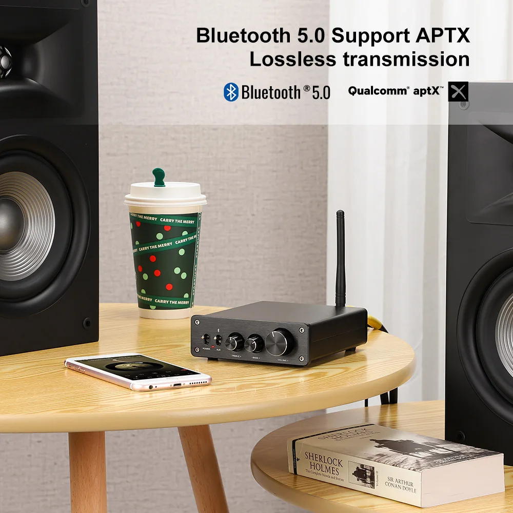 Усилитель мощности AIYIMA TPA3255 QCC3034 Bluetooth 5 0 APTX 325Wx2 стерео 2 каналов звуковой