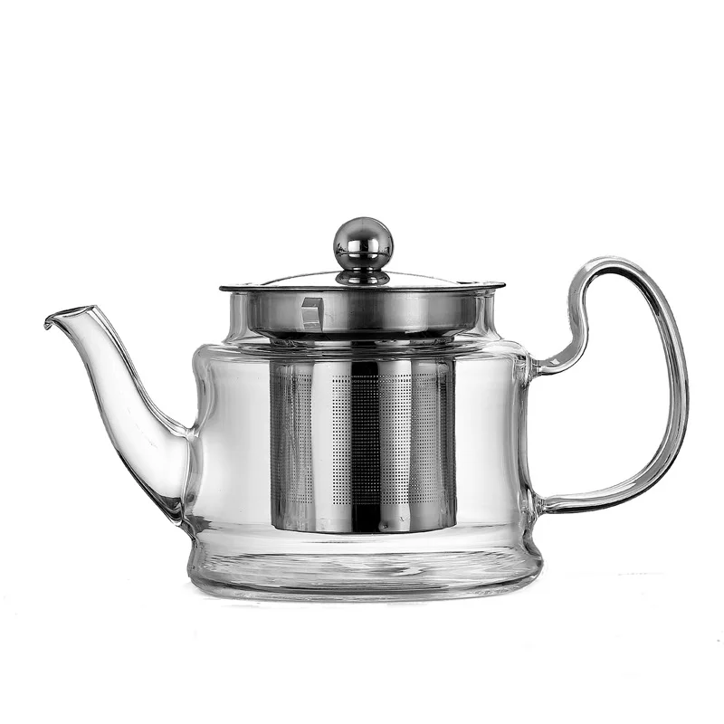 Thickened glass teapot, heat resistant flower tea pot, stainless steel filter teapot, new tea set
Thickened glass teapot, heat resistant flower tea pot, stainless steel filter teapot, new tea set