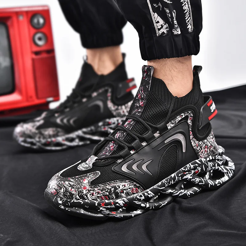 Outdoor Summer Men's Shoes Sneakers Socks Fashionable Sports Brand Fashion Male Shoe Graffiti Breathable Mesh Men High Top
Outdoor Summer Men's Shoes Sneakers Socks Fashionable Sports Brand Fashion Male Shoe Graffiti Breathable Mesh Men High Top