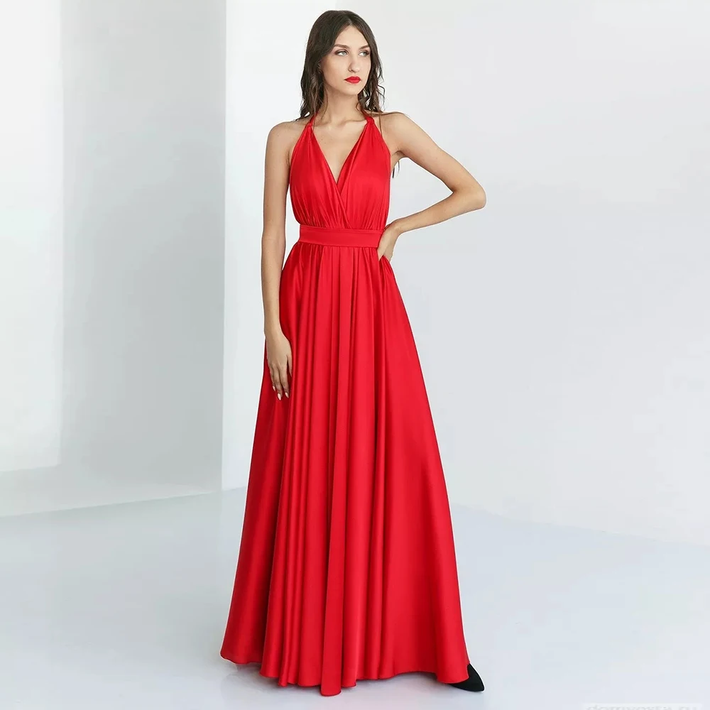 Halter Fashion Court Train Floor-Length with Satin Sleeveless 2022 Summer Strapless Prom Gowns Open Back Robe De Soirée Femme
Halter Fashion Court Train Floor-Length with Satin Sleeveless 2022 Summer Strapless Prom Gowns Open Back Robe De Soirée Femme