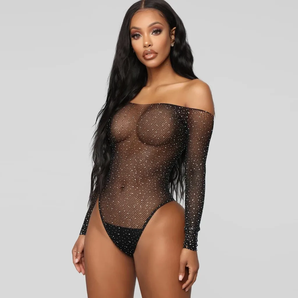 Fishnet Rhinestone Teddy Bodysuits Catsuit Sexy Lingerie Women Erotic Underwear Bodystockings Intimates Mesh Babydoll R5
Fishnet Rhinestone Teddy Bodysuits Catsuit Sexy Lingerie Women Erotic Underwear Bodystockings Intimates Mesh Babydoll R5
