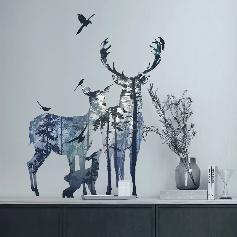 Elk Deer Silhouette Wall Stickers TV Sofa Background Home Decor Childrens Room Decoration Bedroom Kitchen Poster Self-Adhesive
Elk Deer Silhouette Wall Stickers TV Sofa Background Home Decor Childrens Room Decoration Bedroom Kitchen Poster Self-Adhesive