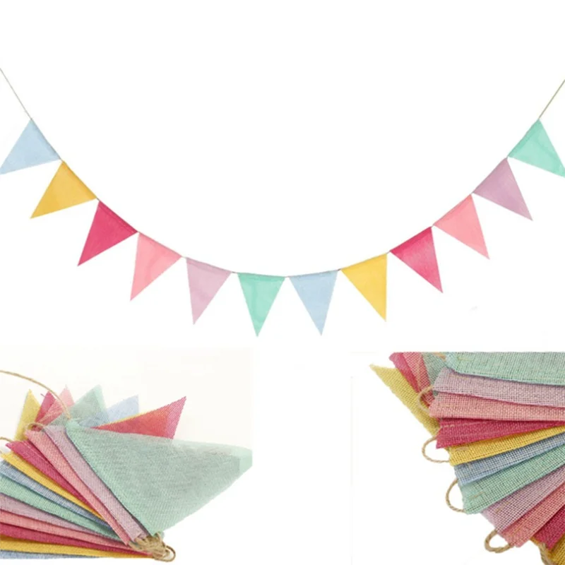 4M Colorful Jute Linen Flags Pennant Birthday Bunting Banners Wall Hanging Wedding Hanging Banner Party Garland for Home Decor
4M Colorful Jute Linen Flags Pennant Birthday Bunting Banners Wall Hanging Wedding Hanging Banner Party Garland for Home Decor