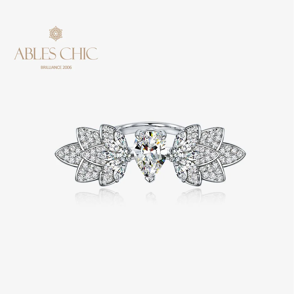 Solid 925 Silver Floral Wings Feathers Big Ring Lab Grown Teardrop Diamond Nature Temperament Wide Cocktail Rings S2R1S2R1526 
Solid 925 Silver Floral Wings Feathers Big Ring Lab Grown Teardrop Diamond Nature Temperament Wide Cocktail Rings S2R1S2R1526