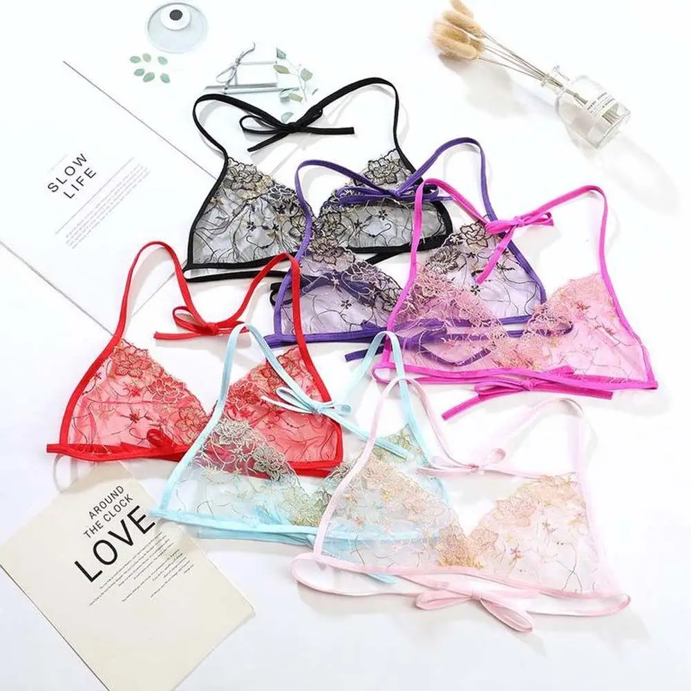 Women's Underwear Ladies Sexy Transparent Lace Embroidery Bra Strappy Ultra-thin Open Back Lingerie Underwear
Women's Underwear Ladies Sexy Transparent Lace Embroidery Bra Strappy Ultra-thin Open Back Lingerie Underwear