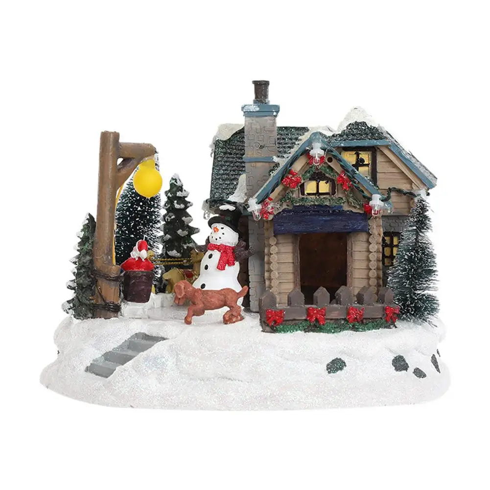 Glowing Music Box Christmas Decoration Village Collection Figurine Building Xmas House with Santa Claus LED Lighting Home Firep
Glowing Music Box Christmas Decoration Village Collection Figurine Building Xmas House with Santa Claus LED Lighting Home Firep