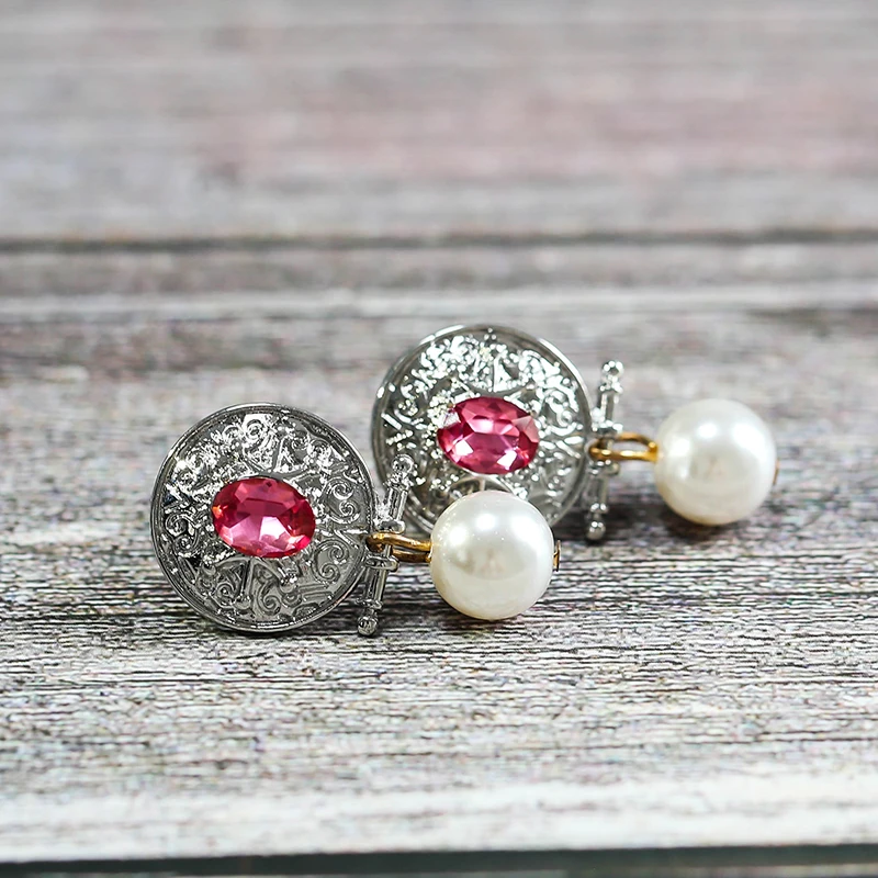 Fashion Pearl Earrings Exquisite Handmade Metal Circle Pink Red Zircon Dangle For Women Bridal Jewelry Gifts Z3D355
Fashion Pearl Earrings Exquisite Handmade Metal Circle Pink Red Zircon Dangle For Women Bridal Jewelry Gifts Z3D355