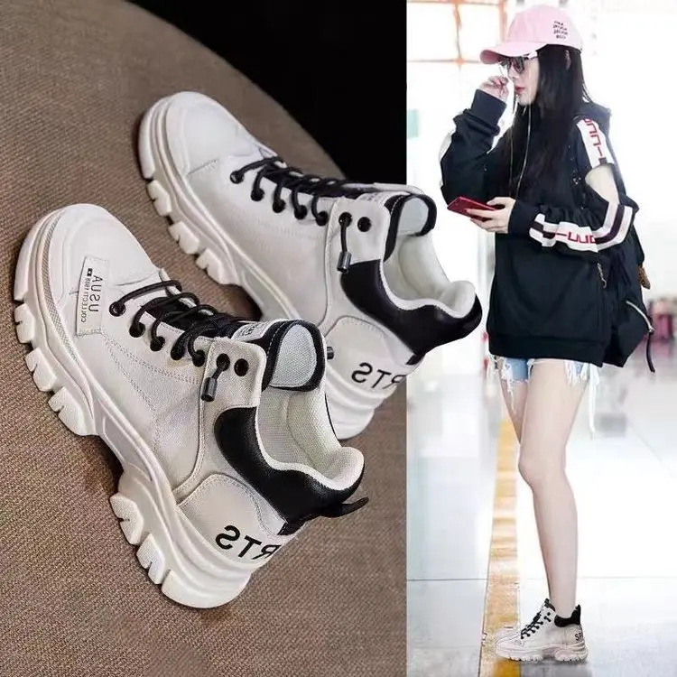 Size 35-40 Cross Tied Leather Women High Top White Female Vulcanize Shoes Comfortable Thick-soled 4.5cm Sneakers
Size 35-40 Cross Tied Leather Women High Top White Female Vulcanize Shoes Comfortable Thick-soled 4.5cm Sneakers
