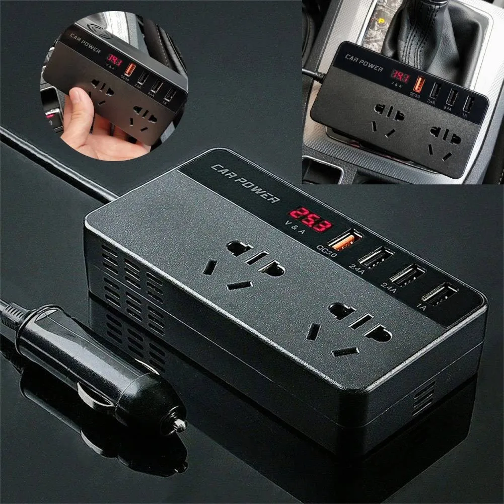 Car Inverter DC 12V To AC 220V Auto Power Inversor USB Fast Charging For Car Power Adapter Accessories
Car Inverter DC 12V To AC 220V Auto Power Inversor USB Fast Charging For Car Power Adapter Accessories