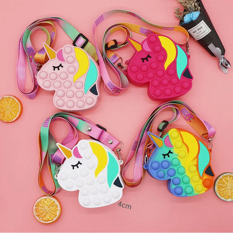 Unicorn Coin Purse Wallet Pop It Fidget Push Rainbow Bubble Music Ladies Crossbody Bag Adult Children Sensory Toy Relieve Autism
Unicorn Coin Purse Wallet Pop It Fidget Push Rainbow Bubble Music Ladies Crossbody Bag Adult Children Sensory Toy Relieve Autism