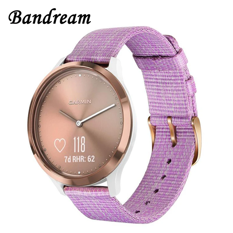 Тканый нейлоновый ремешок для часов Garmin Vivomove HR 3 3S / Vivoactive 4 Venu Luxe Style мужчин и