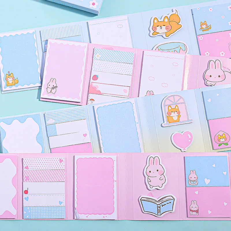 16 pcs/lot Rabbit Cat 6 Folding Memo Pad Cute N Times Sticky Notes Notepad Bookmark Stationery stickers Gift school supplies 
16 pcs/lot Rabbit Cat 6 Folding Memo Pad Cute N Times Sticky Notes Notepad Bookmark Stationery stickers Gift school supplies