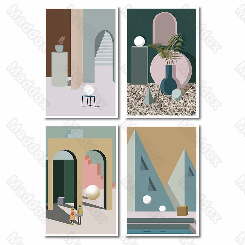 Canvas Printing Painting Morandi Color Minimalist Style Arched Door Three-Dimensional Geometric Figure White Spherical Poster
Canvas Printing Painting Morandi Color Minimalist Style Arched Door Three-Dimensional Geometric Figure White Spherical Poster