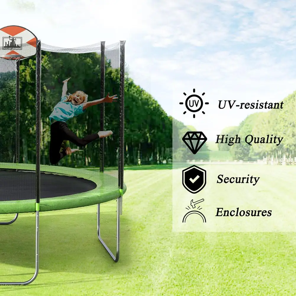 14-foot round trampoline with safety fence, basketball hoop and ladder Summer sports fitness water adult children's toys 2020
14-foot round trampoline with safety fence, basketball hoop and ladder Summer sports fitness water adult children's toys 2020