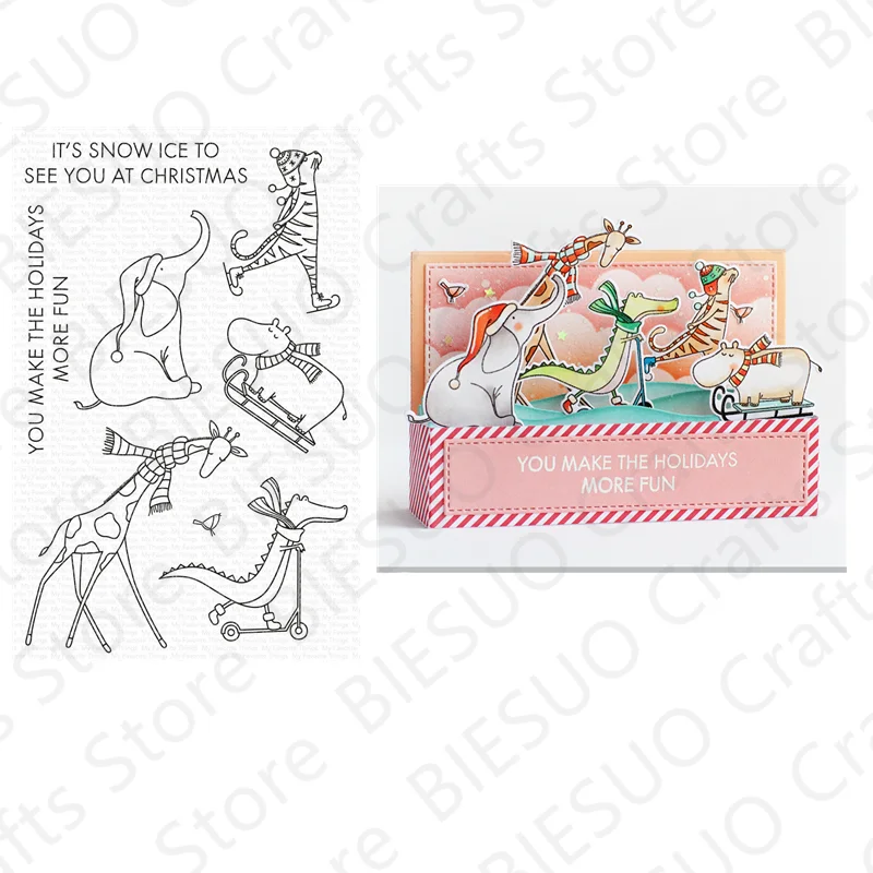 2021 New Christmas Animal Clear Stamps and Metal Cutting Dies For DIY Craft Making Festival Greeting Handmade Card Scrapbooking
2021 New Christmas Animal Clear Stamps and Metal Cutting Dies For DIY Craft Making Festival Greeting Handmade Card Scrapbooking