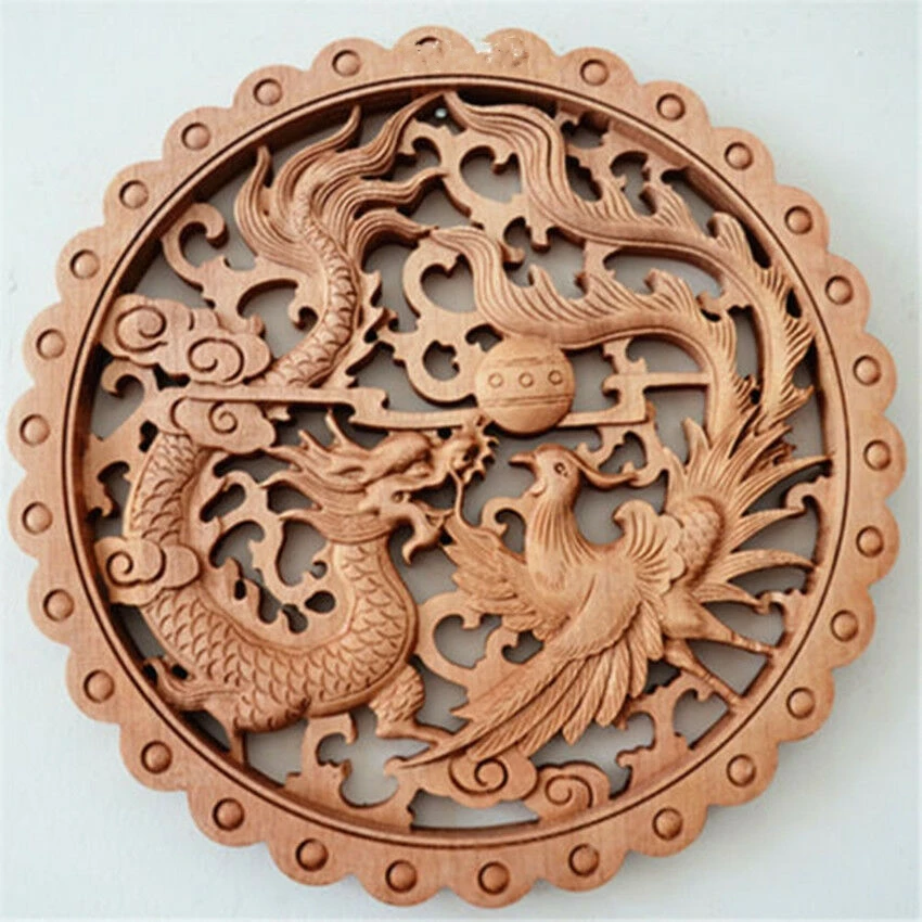 Chinese Hand-carved Wall Carvings Of Dragon And Phoenix Like Camphor Boards
Chinese Hand-carved Wall Carvings Of Dragon And Phoenix Like Camphor Boards