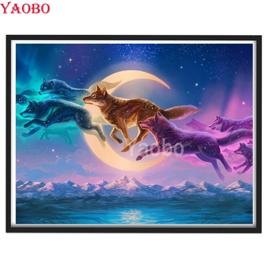 Landscape Moon Wolf Diamond Painting Picture of Rhinestones Round diamond embroidery 3d diamond cross-stitch 5D for Home Decor
Landscape Moon Wolf Diamond Painting Picture of Rhinestones Round diamond embroidery 3d diamond cross-stitch 5D for Home Decor
