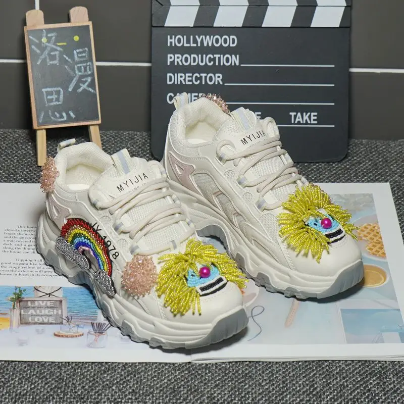 2021 new heavy industry beaded clown rainbow tide brand old shoes women's thick-soled increased sports casual shoes
2021 new heavy industry beaded clown rainbow tide brand old shoes women's thick-soled increased sports casual shoes