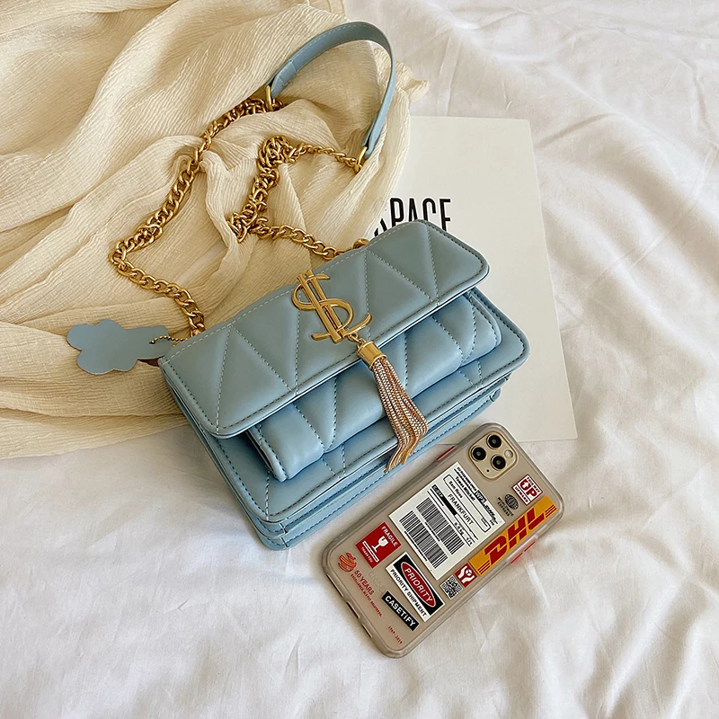Luxury Handbags Women Bags Designer Women Leather Handbags Sac A Main Tassel Crossbody Bags for Women Shoulder Bag Chains New