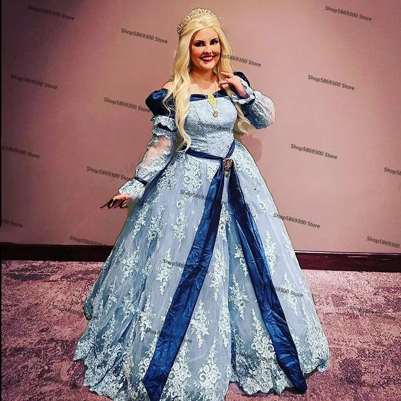 Miracles Off the Shoulder Prom Dress Long Sleeves dusty Blue Cinderella Cosplay Inspaired Evening Party Gown Costume Girl Dress
Miracles Off the Shoulder Prom Dress Long Sleeves dusty Blue Cinderella Cosplay Inspaired Evening Party Gown Costume Girl Dress