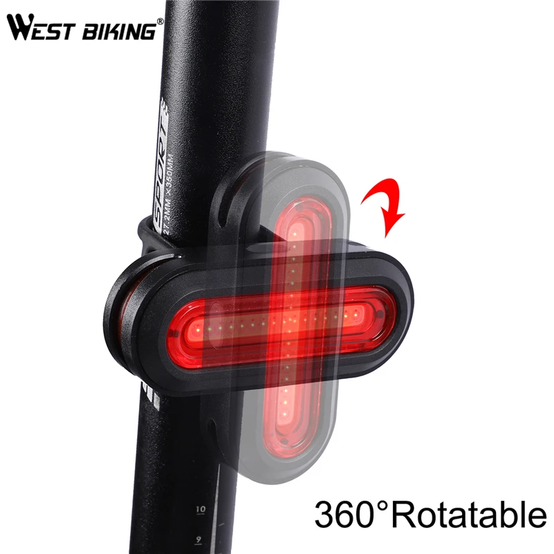 WEST BIKING 180 Lumens Bicycle Tail Light USB Rechargeable LED Chip COB Light Bike Accessories 6 Mode Cycling Safety Taill Light
WEST BIKING 180 Lumens Bicycle Tail Light USB Rechargeable LED Chip COB Light Bike Accessories 6 Mode Cycling Safety Taill Light