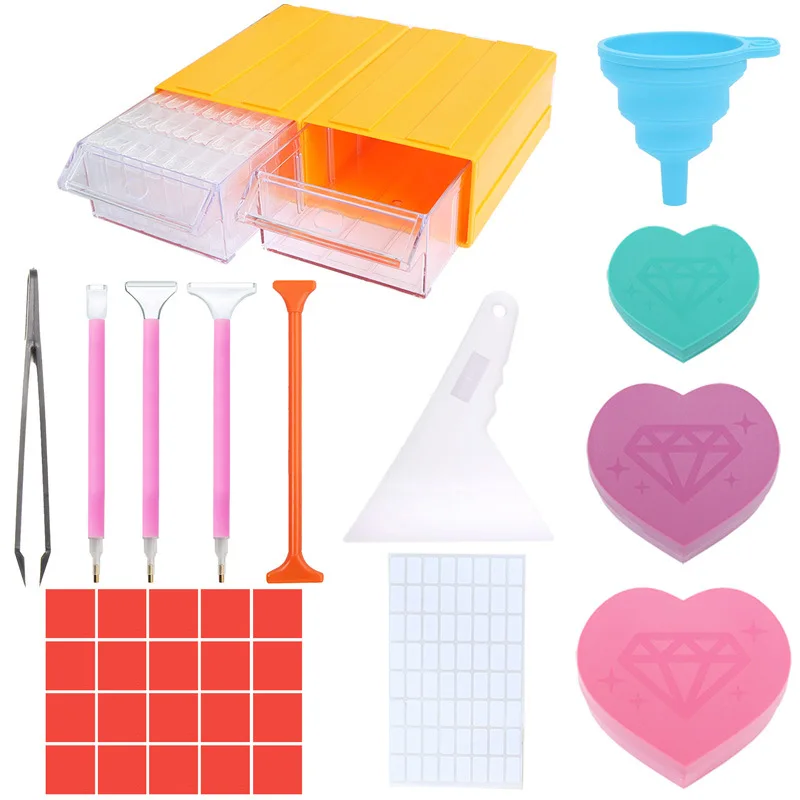 Diamond Painting Tool Set Drawer Combination Tool Kit Storage Box DIY Love Diamond Plate Peach Heart Turning Diamond Plate
Diamond Painting Tool Set Drawer Combination Tool Kit Storage Box DIY Love Diamond Plate Peach Heart Turning Diamond Plate