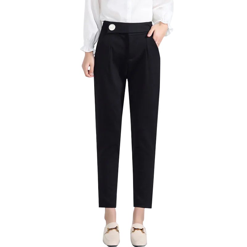 Fashion women's harem pants spring 2021 new high waist small feet casual pants black pants are thin and versatile
Fashion women's harem pants spring 2021 new high waist small feet casual pants black pants are thin and versatile