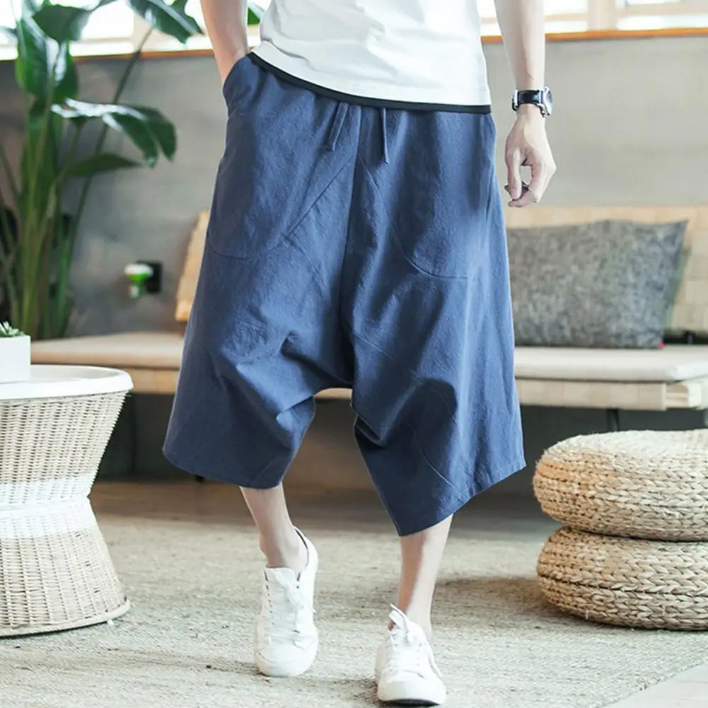 Summer Pants Men Casual Cropped trousers Men Capri Pants Drop Crotch Solid Color High Waist Baggy Men Cropped Trousers
Summer Pants Men Casual Cropped trousers Men Capri Pants Drop Crotch Solid Color High Waist Baggy Men Cropped Trousers
