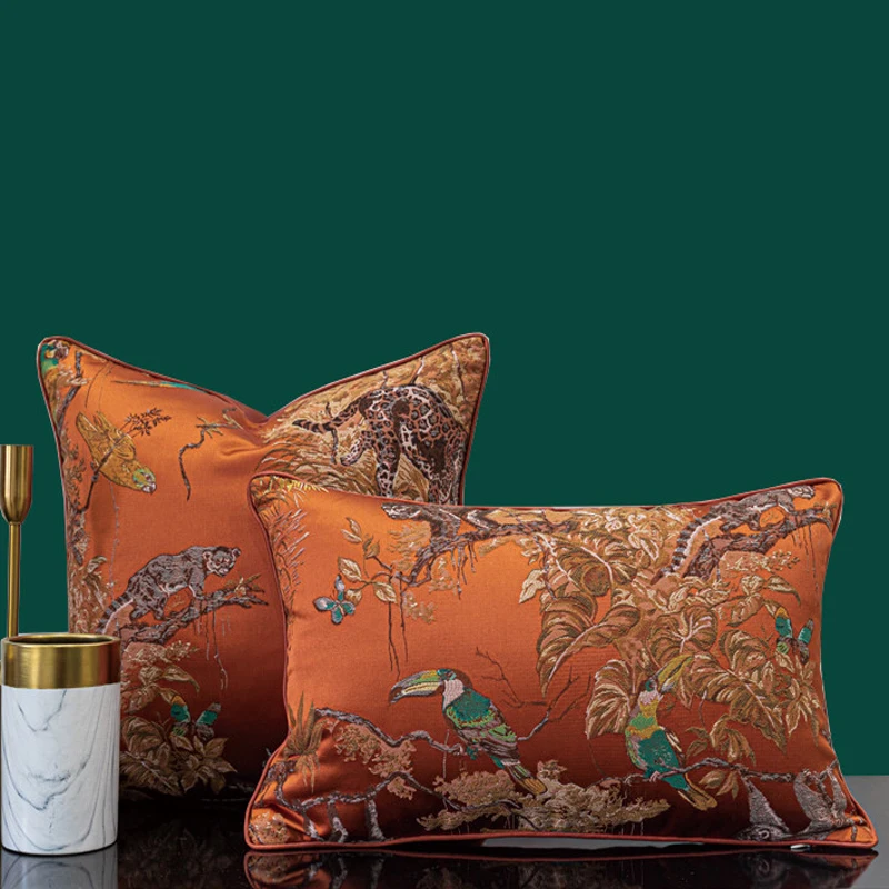 Jacquard Jungle Leopard Pillow Case Cushion Cover Cojines Decorativos Para Sofa Festival Orange Throw Pillows Cushions Coussin
Jacquard Jungle Leopard Pillow Case Cushion Cover Cojines Decorativos Para Sofa Festival Orange Throw Pillows Cushions Coussin