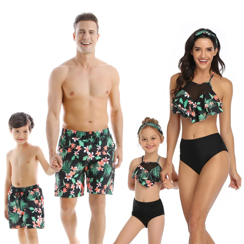 Summer 4 Style Flower Printed Family Matching Swimwear Mother and Daughter Swimsuit Bikini Set Father Son Swimming Trunks
Summer 4 Style Flower Printed Family Matching Swimwear Mother and Daughter Swimsuit Bikini Set Father Son Swimming Trunks