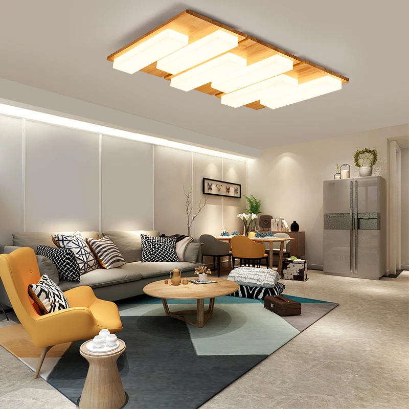 LED ceiling lamp modern Nordic rectangular lamp wooden home living room bedroom study surface mounted lighting
LED ceiling lamp modern Nordic rectangular lamp wooden home living room bedroom study surface mounted lighting