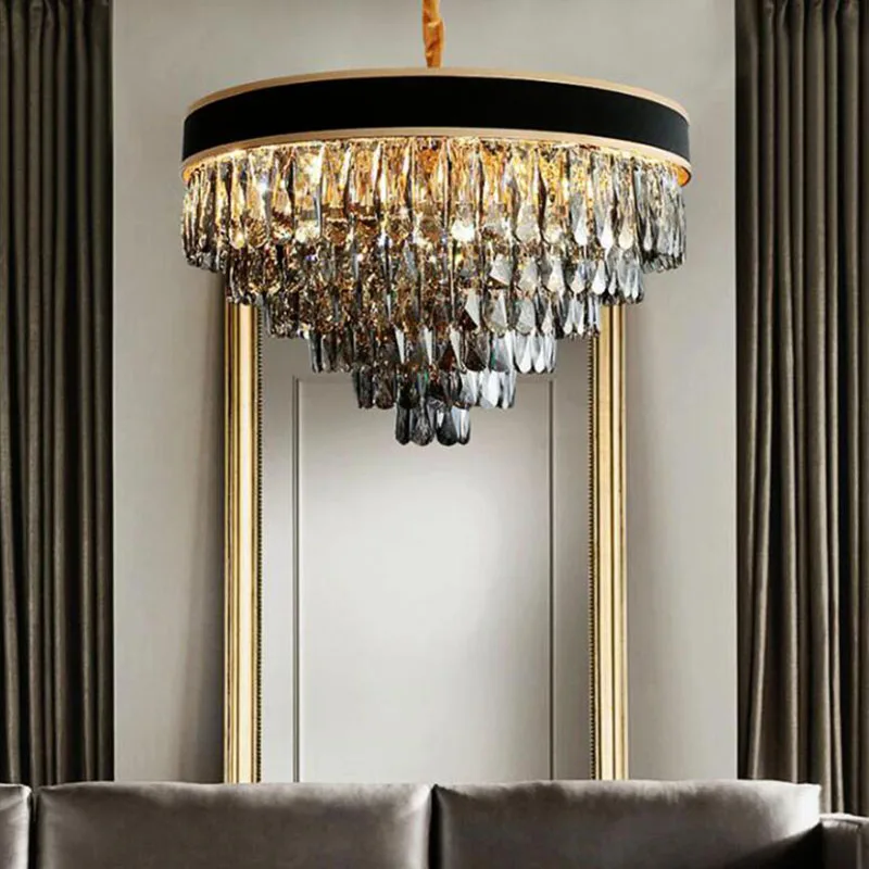 The New Multi layers Round Modern crystal chandelier for living room LED crystal lamp dining room chandeliers
The New Multi layers Round Modern crystal chandelier for living room LED crystal lamp dining room chandeliers