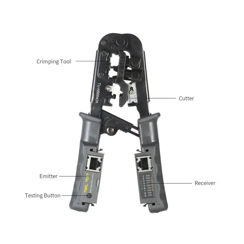 2 in 1 Multitool Wire Crimp Crimping Tool Testing Pliers Wire Stripper RJ11 RJ12 RJ45 Cable Crimper Wire Cutter Tester 
2 in 1 Multitool Wire Crimp Crimping Tool Testing Pliers Wire Stripper RJ11 RJ12 RJ45 Cable Crimper Wire Cutter Tester