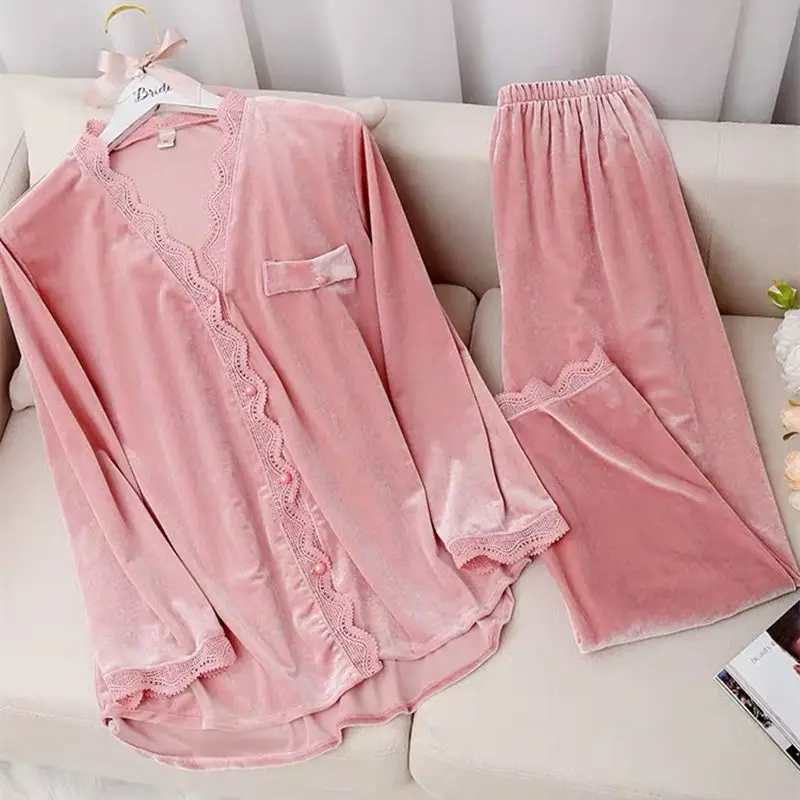 Пикантный пижамный комплект, Женская весенне-осенняя одежда для сна, бархатная мягкая одежда для сна, теплая ночная рубашка с длинным рукав...
Пикантный пижамный комплект, Женская весенне-осенняя одежда для сна, бархатная мягкая одежда для сна, теплая ночная рубашка с длинным рукав...