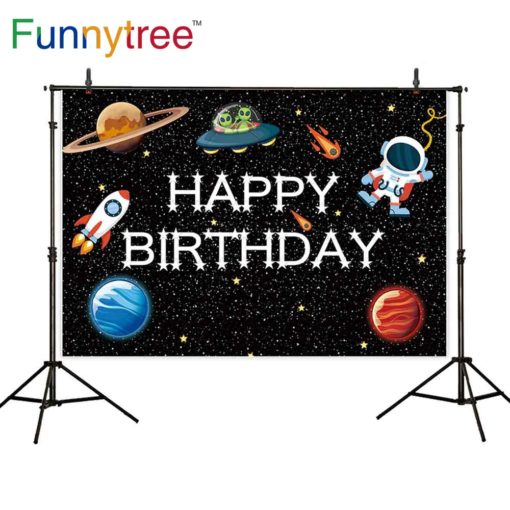 Funnytree Spaceship Astronaut Planet Birthday Backdrop Baby Shower Birthday Party Background Photocall Decor Photozone Banner
Funnytree Spaceship Astronaut Planet Birthday Backdrop Baby Shower Birthday Party Background Photocall Decor Photozone Banner