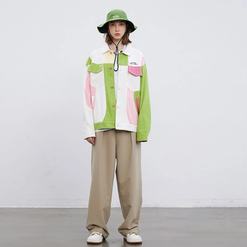 2021 Patchwork Women Baseball Jacket Coat Harajuku High Street Long Sleeve Loose Jackets Vintage Women's Pockets Coat Outwear
2021 Patchwork Women Baseball Jacket Coat Harajuku High Street Long Sleeve Loose Jackets Vintage Women's Pockets Coat Outwear
