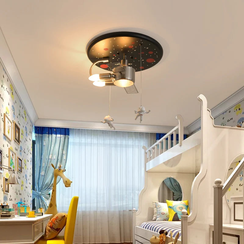 Children's room lamp spaceship boy bedroom light cartoon creative ceiling lamp
Children's room lamp spaceship boy bedroom light cartoon creative ceiling lamp