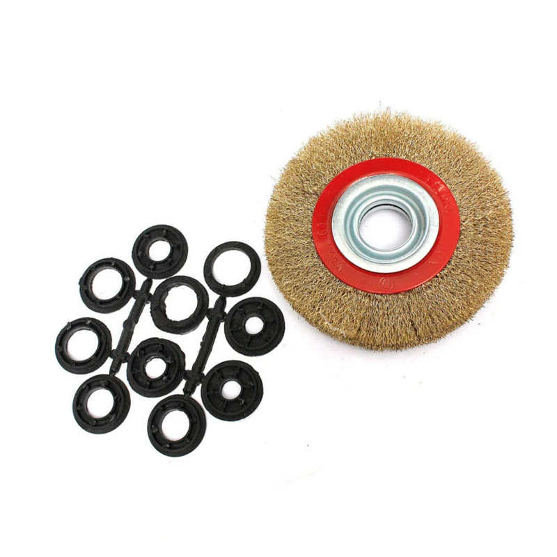 125mm Quality Round Brass Plated Steel Wire Brush Wheel For Bench Grinder Power Tools Round Copper-Plated Steel Wire Brush Wheel
125mm Quality Round Brass Plated Steel Wire Brush Wheel For Bench Grinder Power Tools Round Copper-Plated Steel Wire Brush Wheel