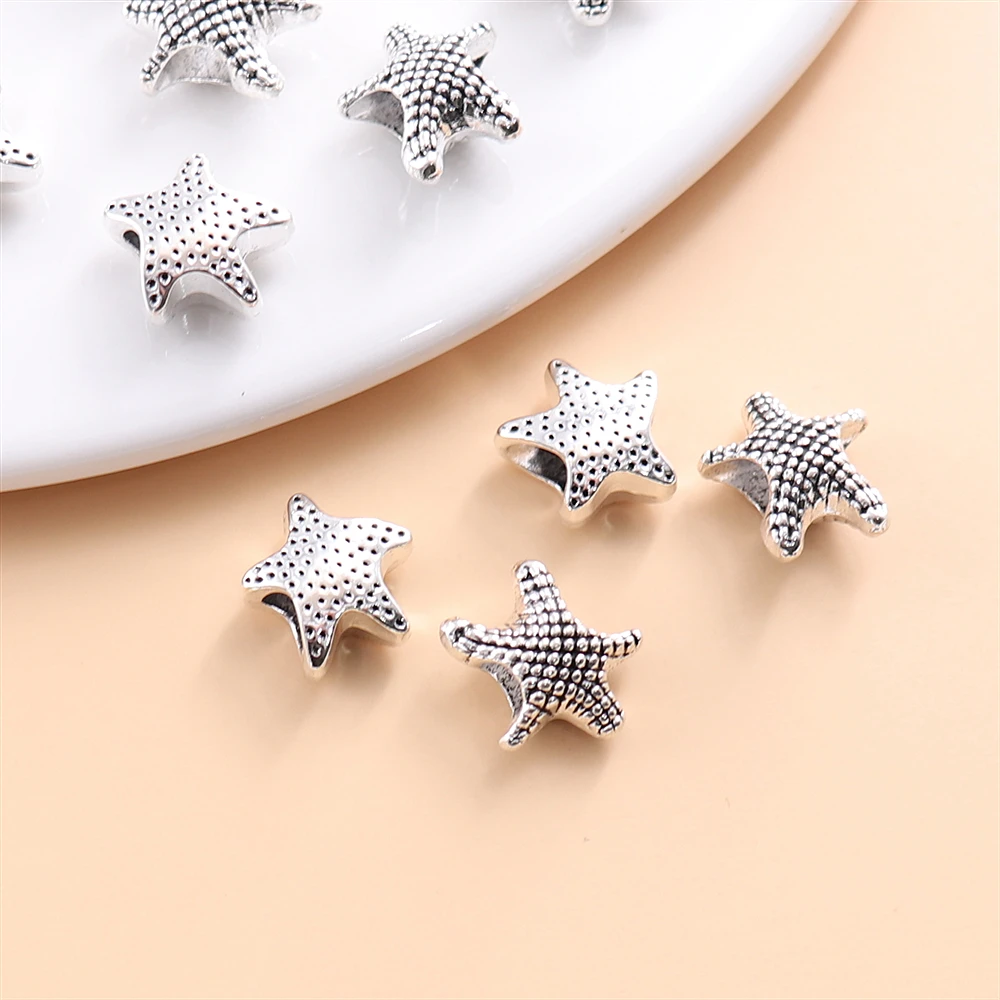 10pcs New Sea Star Beads Accessories Suitable for Women's Pandora Style Charms Bracelet DIY Jewelry Making
10pcs New Sea Star Beads Accessories Suitable for Women's Pandora Style Charms Bracelet DIY Jewelry Making