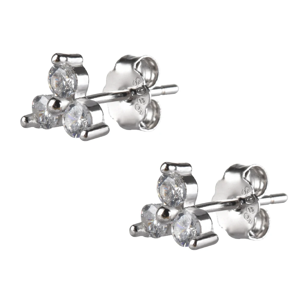 Sterling Silver Triangle Flower Stud Earring Sparkly Trio Zircon Crysral Women Simple Classic Fashion Jewelry silver 2021
Sterling Silver Triangle Flower Stud Earring Sparkly Trio Zircon Crysral Women Simple Classic Fashion Jewelry silver 2021